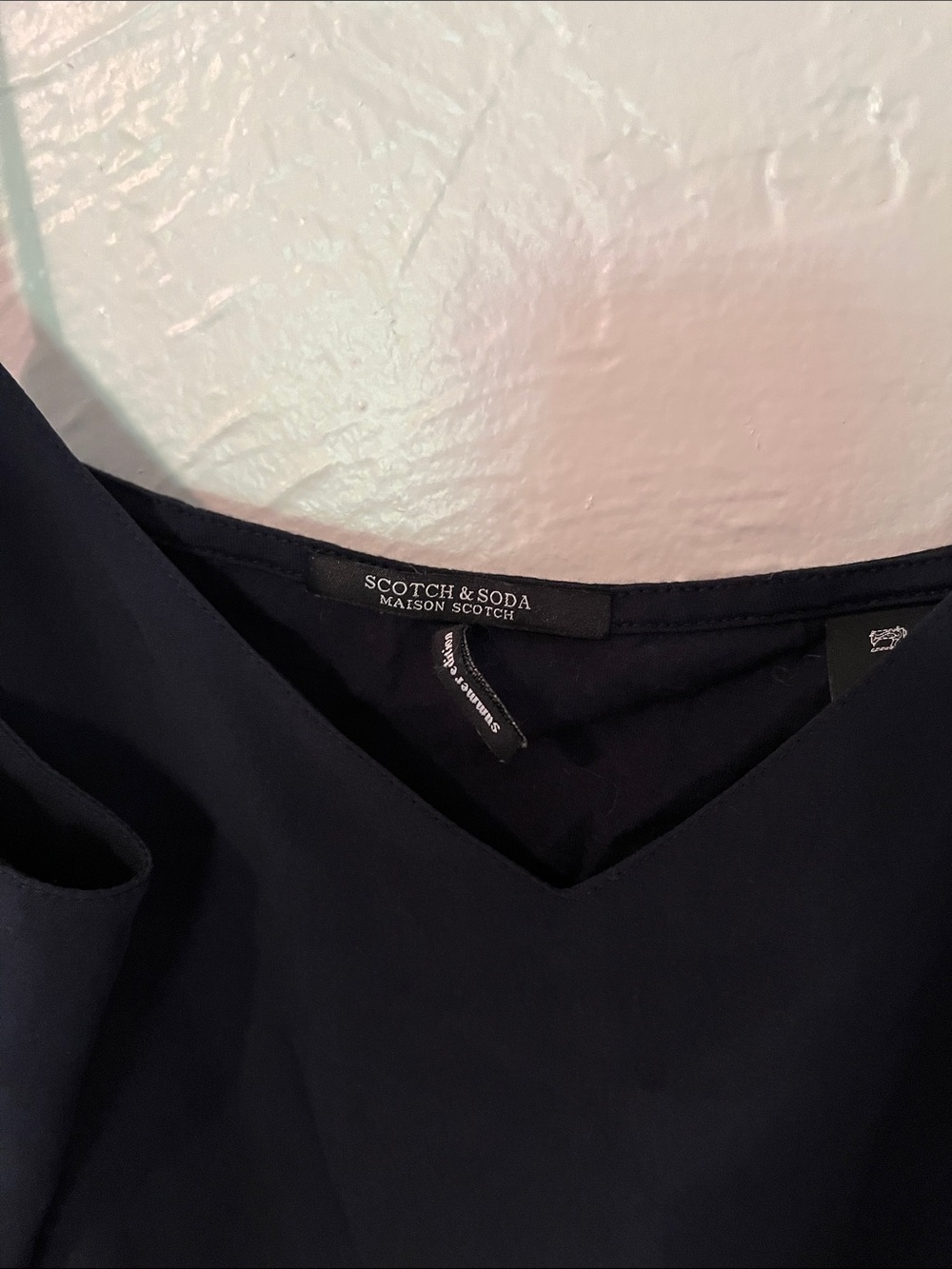 Scotch & Soda Black V-Neck Satin Cami - Picture 2 of 5